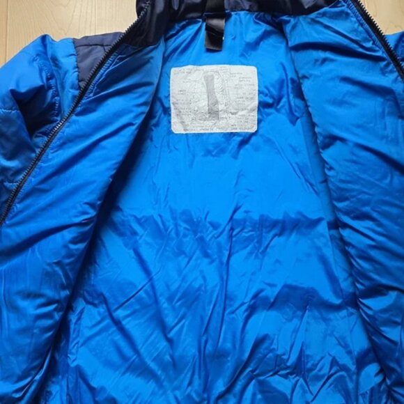The North Face blue two-toned puffer coat / zip up jacket CHILDS!! XL - Picture 3 of 11